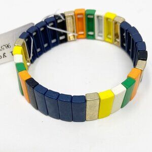 Navy Blue/Multi Color Stretch Bracelet